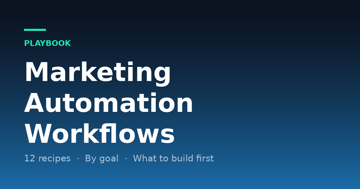 Marketing Automation Workflows by Goal: 12 Recipes for Small Business