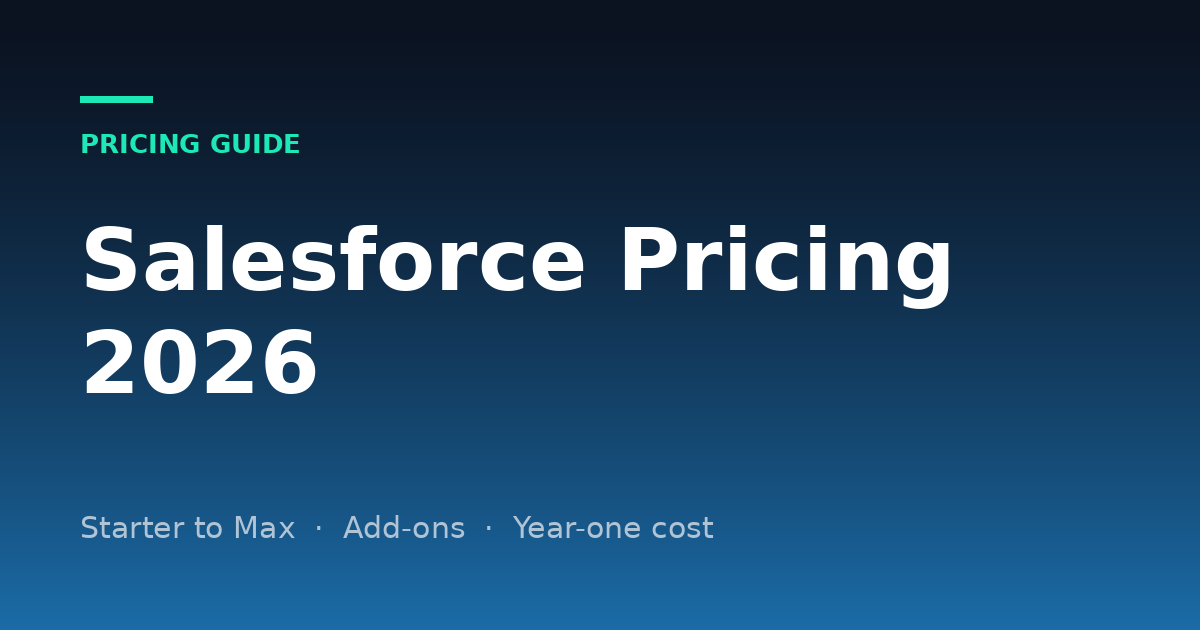 Salesforce Pricing 2026: Starter Suite, Pro Suite, Core, Advanced and Max Explained