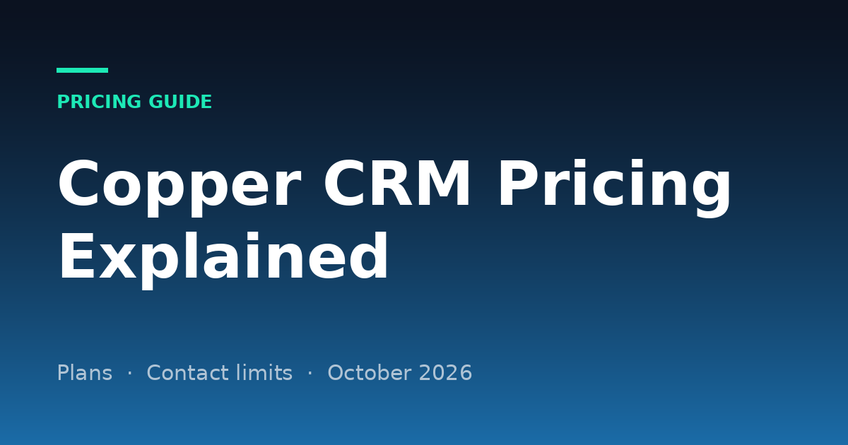 Copper CRM Pricing (2026): Basic, Professional and Business Plans Explained