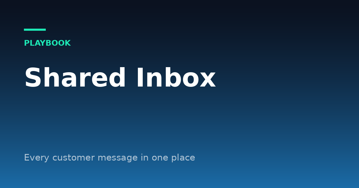 Shared Inbox for Small Business: One Place for Every Customer Message
