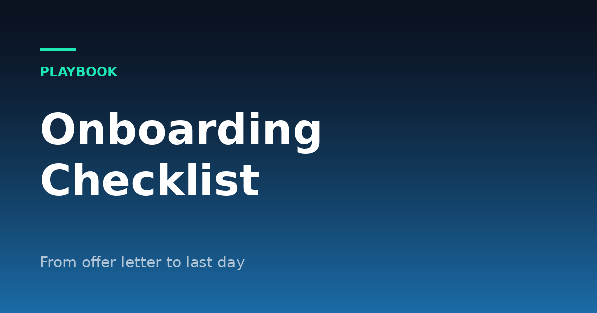 Employee Onboarding Checklist for Small Businesses (With Offboarding)