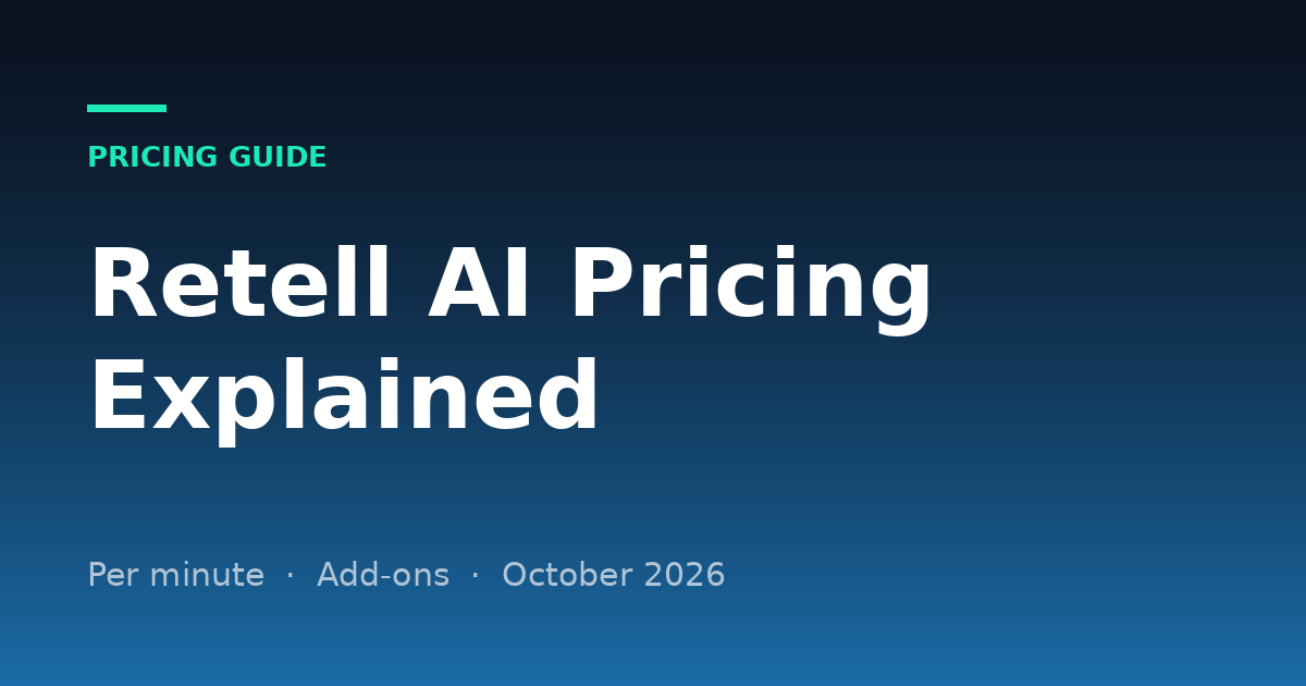 Retell AI Pricing (2026): Per-Minute Costs by Component, Add-ons and Concurrency