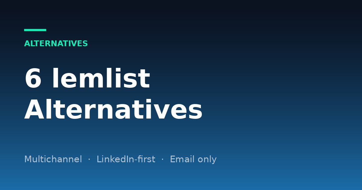 6 Best lemlist Alternatives in 2026 (Multichannel and Email-Only)
