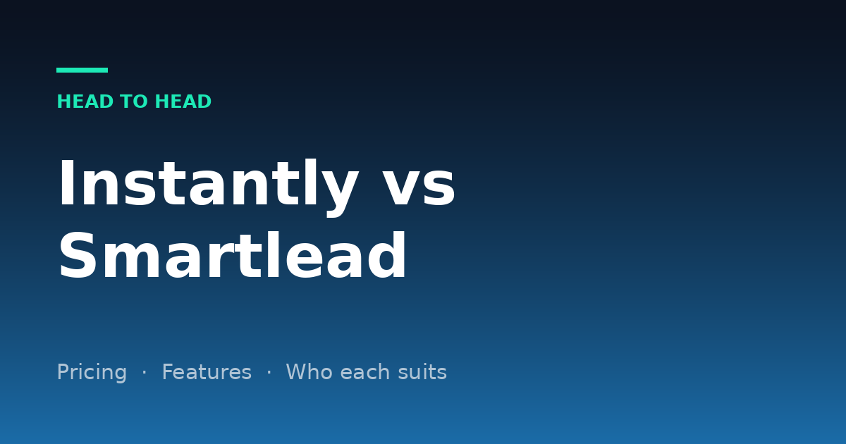 Instantly vs Smartlead (2026): Pricing, Limits and Which Cold Email Tool to Pick