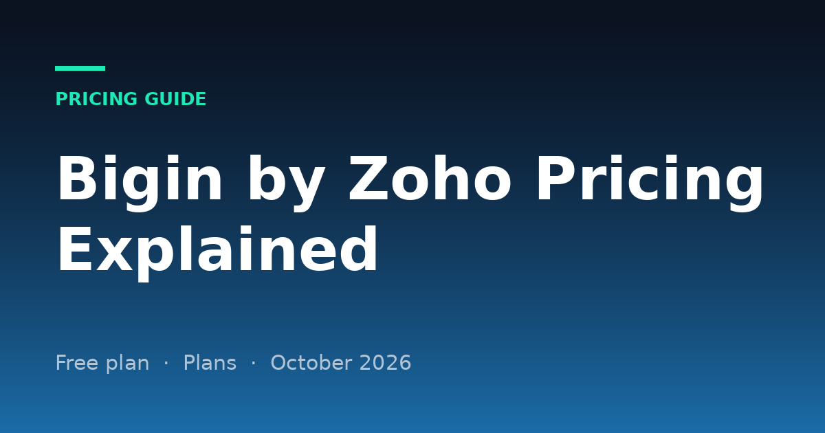 Bigin by Zoho Pricing (2026): Free Plan, Express, Premier and Bigin 360