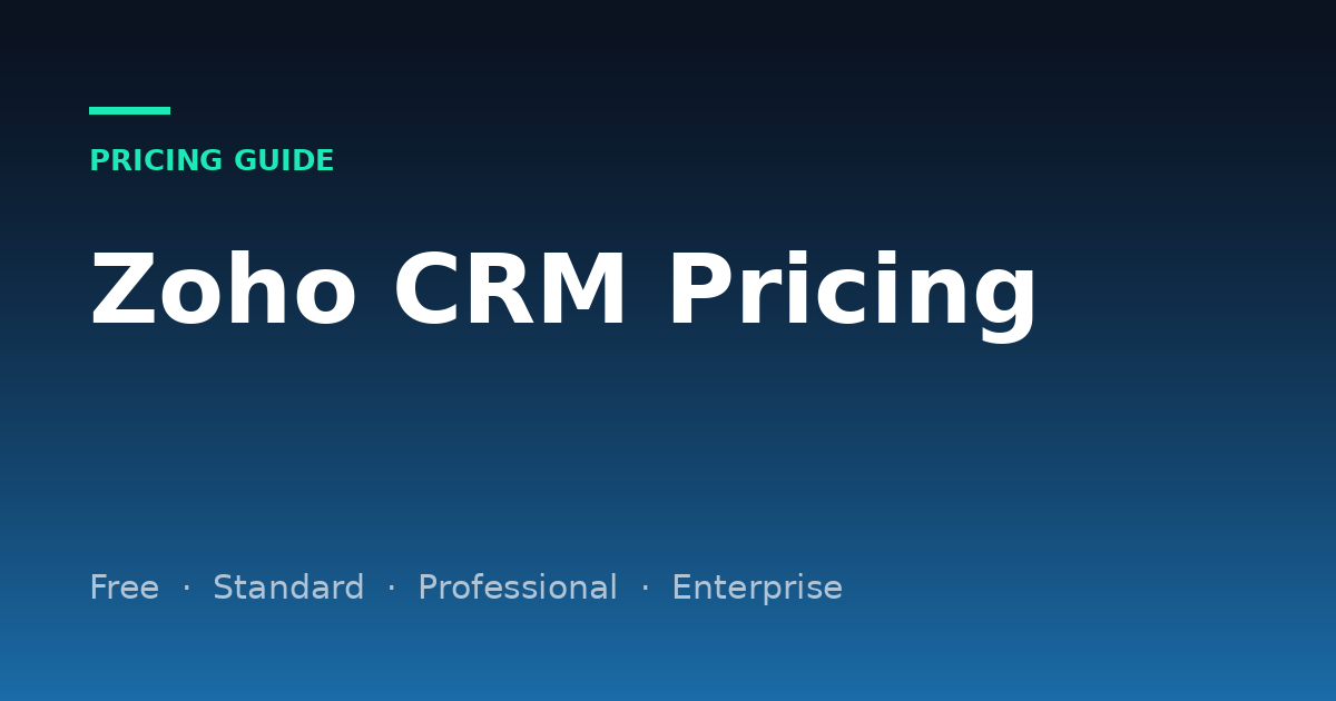 Zoho CRM Pricing (2026): Every Edition, Free Plan Limits and Storage