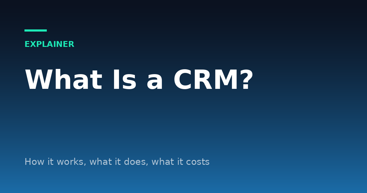 What Is a CRM? How It Works, What It Does and What It Costs