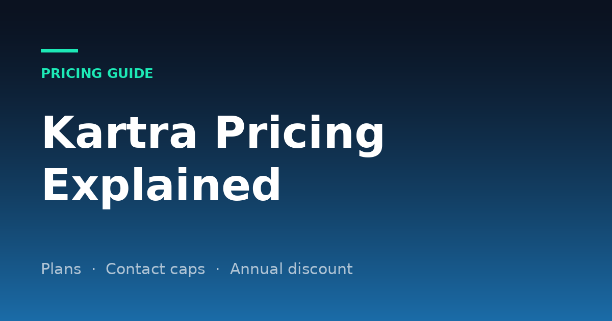 Kartra Pricing Explained (2026): Plans, Contact Caps and the Annual Discount