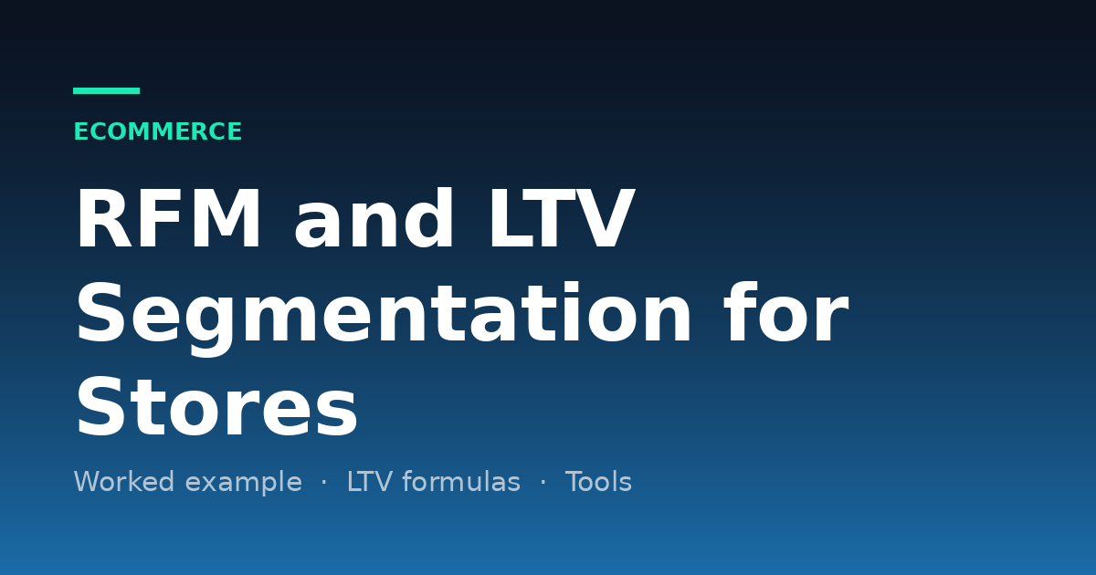 Ecommerce Customer Segmentation: RFM Scoring and LTV Reporting, With a Worked Example